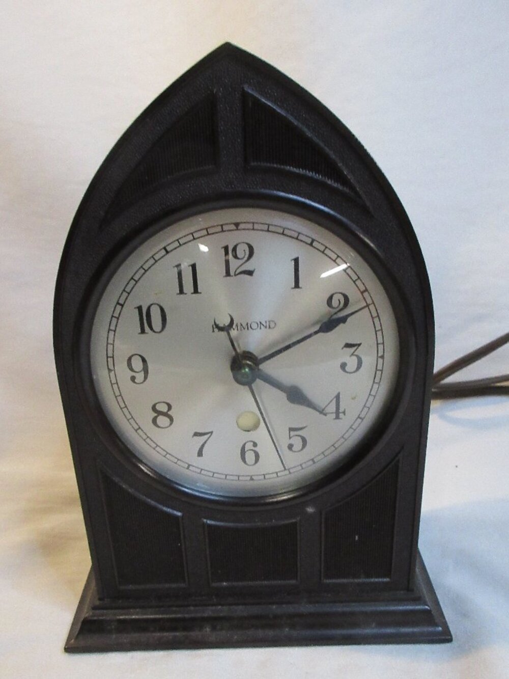 ANTQ~HAMMOND~RAVENSWOOD ELECTRIC MANTEL CLOCK~GOTHIC-STYLE BAKELITE CASE~PARTS